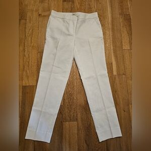 J. Crew White Tailored Cotton Pants Size 0